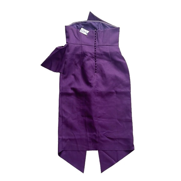 NEW Elliatt Reception Cascade Ruffle Strapless Dress in Purple, Size L $170 - Picture 14 of 15